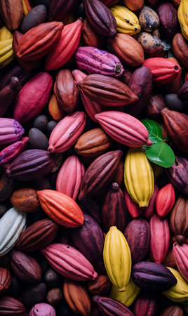 Fresh Cacaos as background. Fresh Cacaosの素材