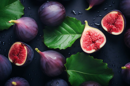 Lots of Figs. Fresh Figs backgroundの素材