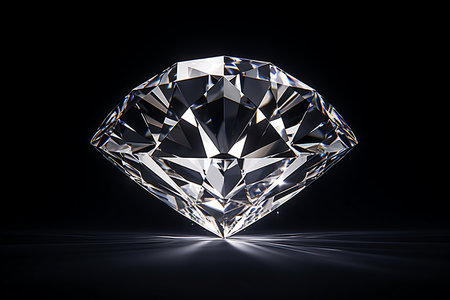 Gleaming diamonds alone on whiteの素材