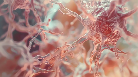 Abstract medical background of neurons brain cellsの素材