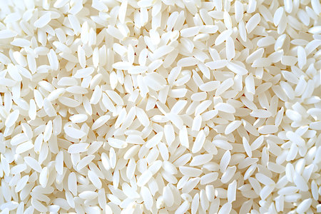 Close up of white rice background textureの素材