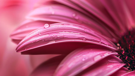Close up of pink dahlia flower petals in soft lightの素材
