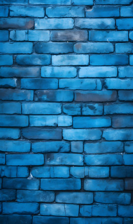Blue brick wall texture backgroundの素材