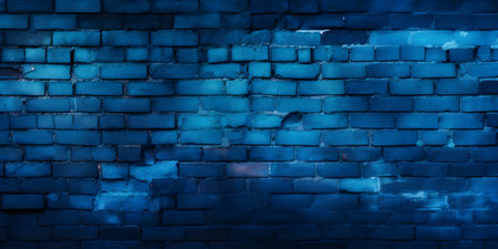 Blue brick wall texture. Abstract backgroundの素材