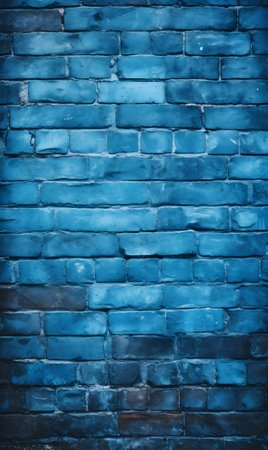 Blue brick wall texture. Abstract backgroundの素材