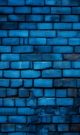 Blue brick wall texture. Abstract backgroundの素材