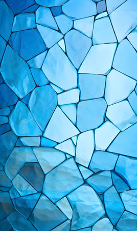 Abstract blue background with broken glassの素材