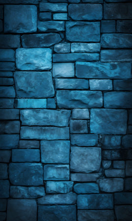 Blue brick wall background. Blue brick wall textureの素材