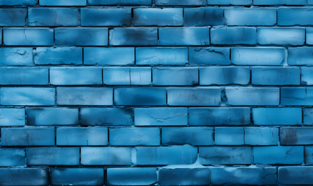 Abstract blue brick wall textureの素材