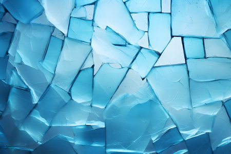 Blue broken glass texture backgroundの素材