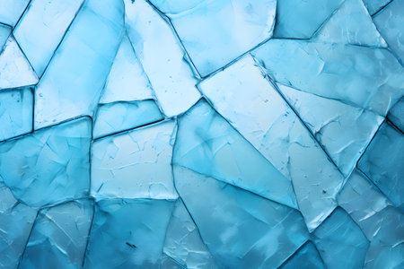 Blue broken glass texture backgroundの素材