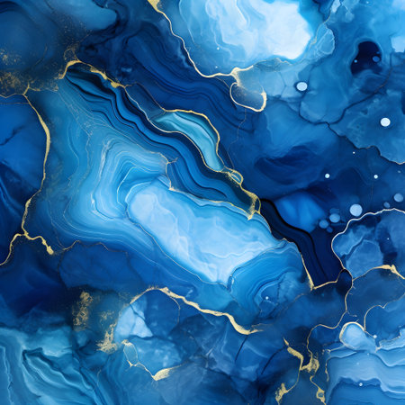 Abstract background of blue marble textureの素材