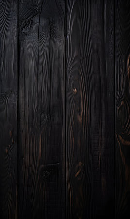 Dark wooden background with natural patternの素材