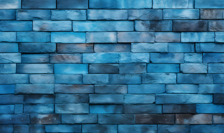 Blue brick wall background. Blue brick wall textureの素材