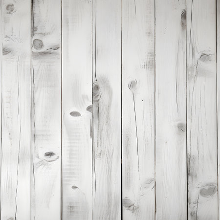 White wooden background or white wood textureの素材