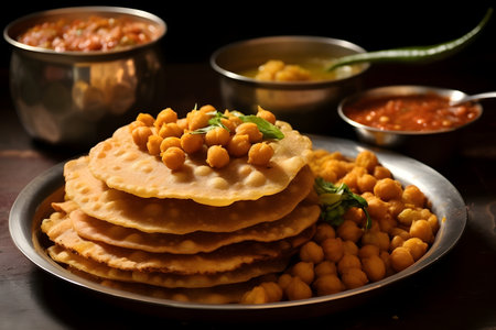 Chickpea Chana Paratha, popular Indian foodの素材