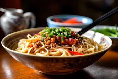 Noodles with beef and vegetablesの素材