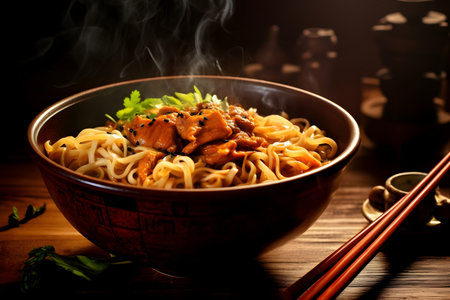 Noodles with beef and vegetablesの素材