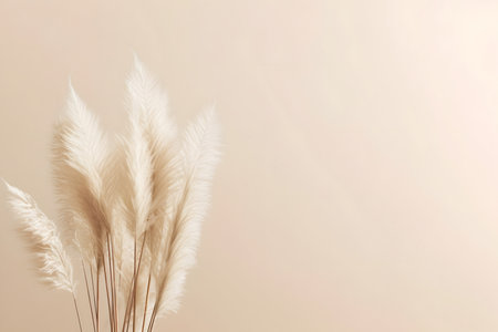 White fluffy pampas grass backgroundの素材