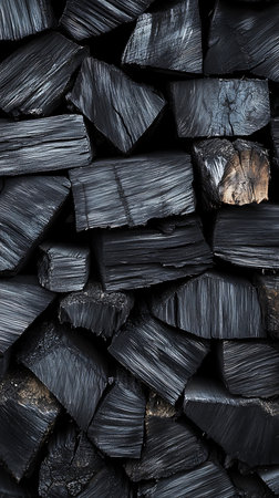 Wood charcoal texture background. Natural and rustic design conceptの素材