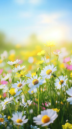 Beautiful wedding bouquet of pink and white flowers on blurred backgroundの素材