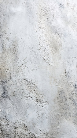 Close up image of a distressed white wall featuring rough texture and subtle grey undertones, showcasing a weathered and aged appearance ideal for various backgrounds.の素材