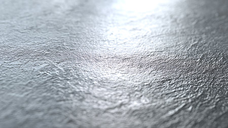 Macro image showcasing a textured silver surface. This unique backdrop offers a subtle, dynamic texture. Light reflection accentuates the intricate details, creating a compelling abstract effect.の素材