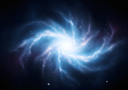 Galaxy and nebula. Abstract space background. 3D renderingの素材