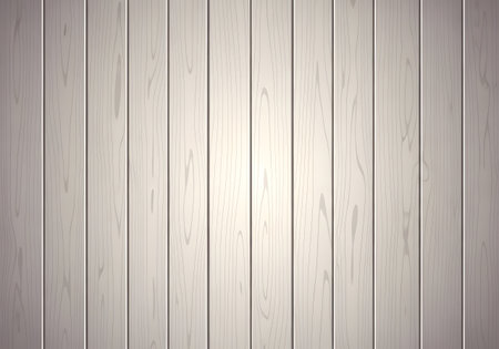 White wood texture background. Vector illustration. Realistic wooden plank.の素材