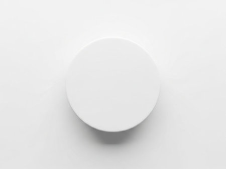 White circular object isolated on white backgroundの素材