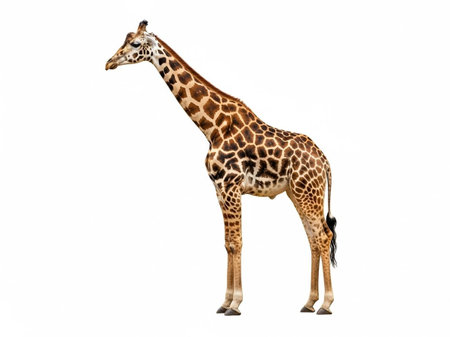 Giraffe, isolated on white backgroundの素材