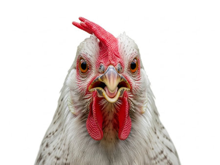 Close-up of angry roosterの素材