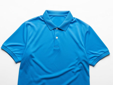Bright blue polo shirtの素材