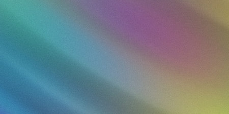 This image features a smooth gradient background transitioning from purple to blue to green. The...