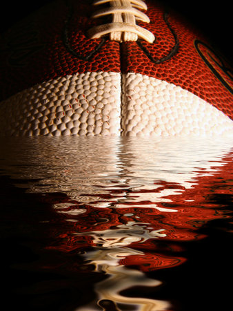 Football in Waterの写真素材
