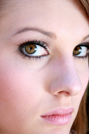 Close up of a beautiful young ladyの写真素材
