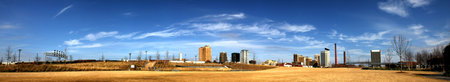 Birmingham Alabama panorama. Skyline as seen from Railroad Parkの写真素材