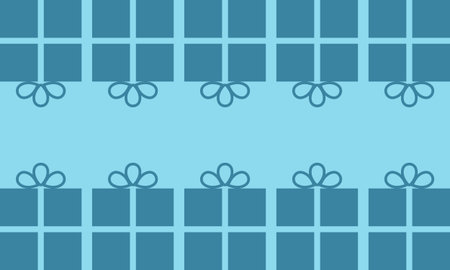 Vector abstract illustration for New Year and Christmas in blue. Image of gift boxes. Winter pattern for banners and cards.のイラスト素材