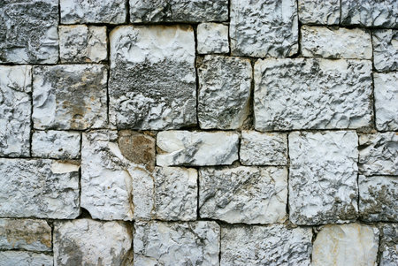 Stone wall textureの写真素材