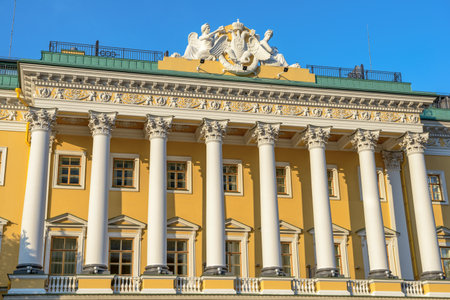 Facade of Lion Palace in St. Petersburgのeditorial素材