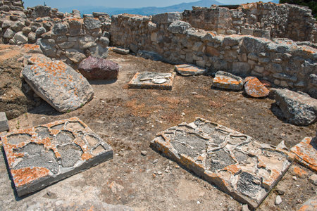 Phaistos palace archaeological site on Creteの写真素材