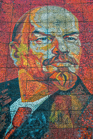 Mosaic portrait of Vladimir Leninのeditorial素材