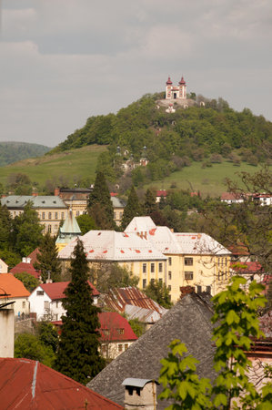 The church of Banská Stiavnica Calvary Complex, Slovakiaの写真素材
