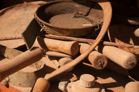 Craftsman equipment  at the rural arabic market