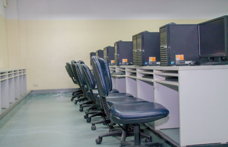the computer classroomの写真素材