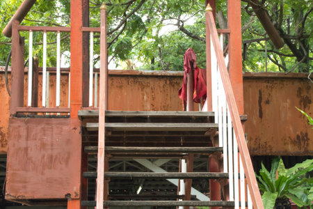 the stair from the crocodile farmの写真素材