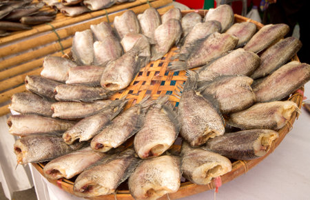 the salt fish from the thailandの写真素材