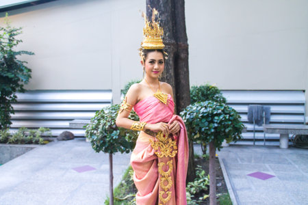 BANGKOK, THAILAND - NOV 6 : Unidentified Mrs. Noppamas thai woman in The Loy Krathong Festival, contest 2014" at Bangna Bangkok province on November 6, 2014 in Bangkok, Thailand.のeditorial素材