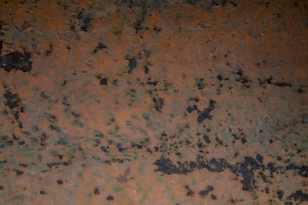 the rust in the steel