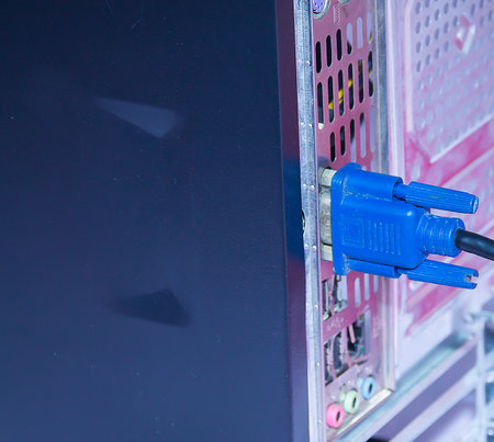 the connector for monitorの写真素材